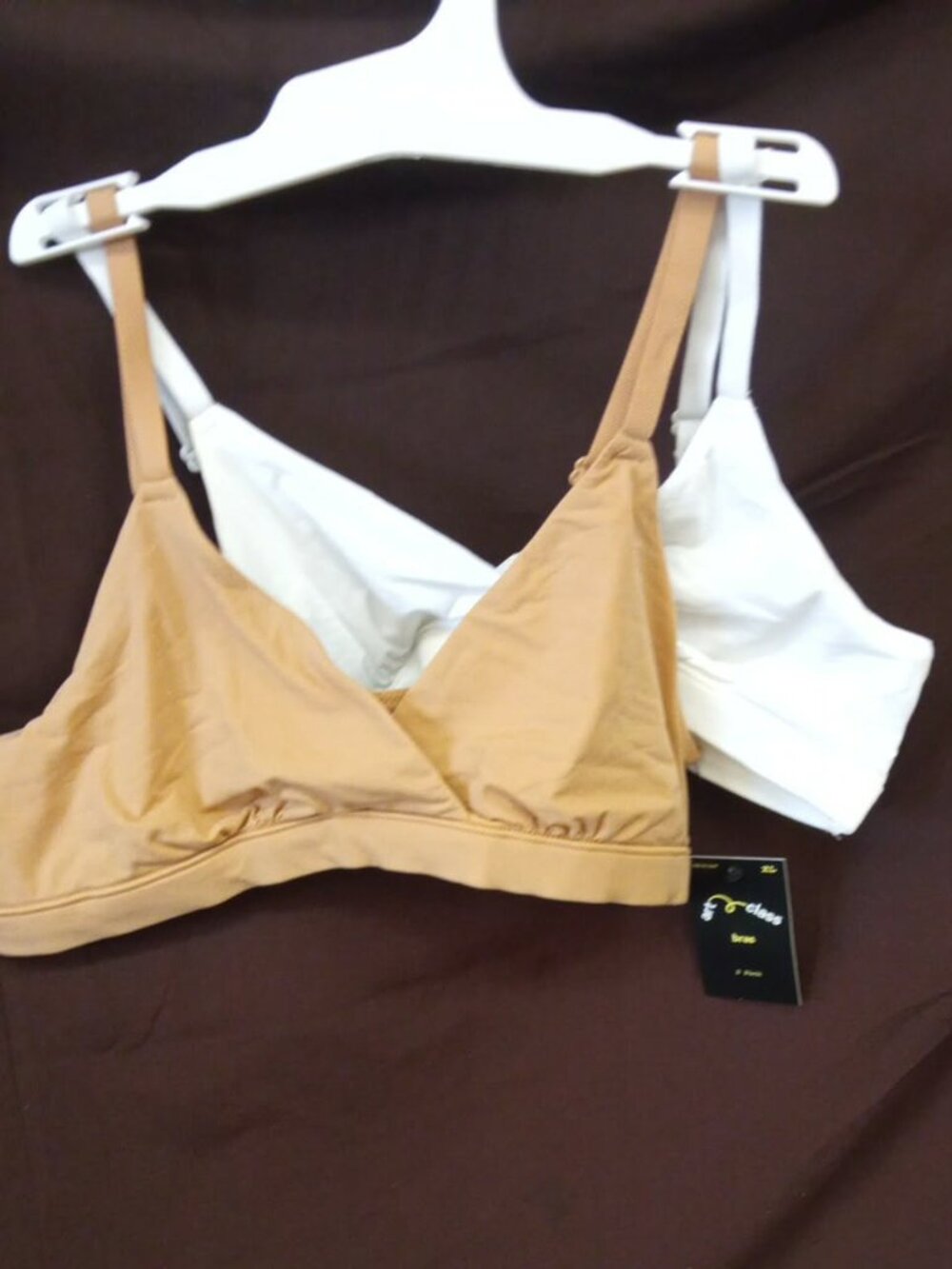 Art Class Girls Youth XL Wireless Bralettes 2-Pack White & Nude NWT